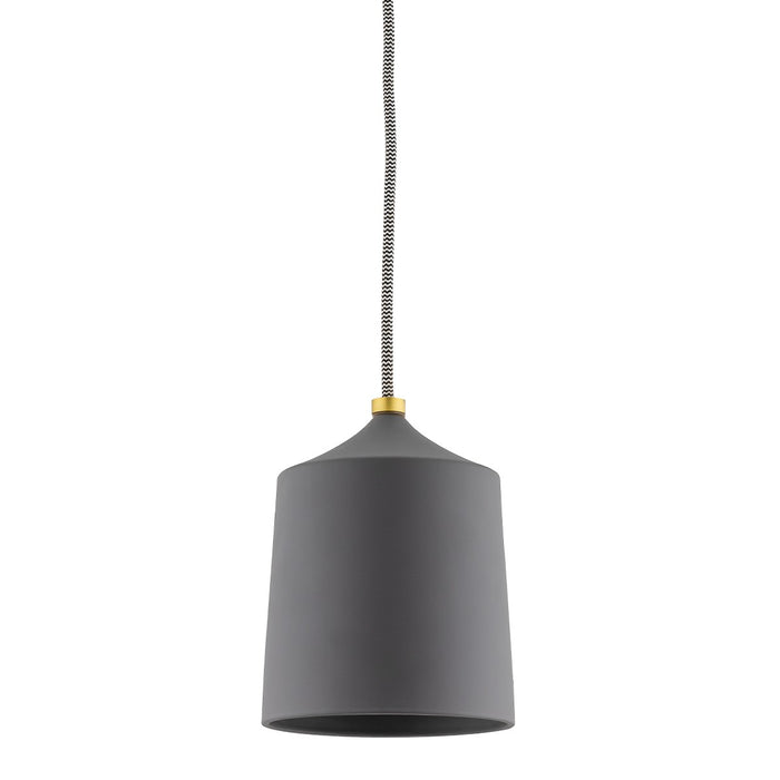 Mitzi H339701-AGB/MB One Light Pendant, Aged Brass/Matte Black