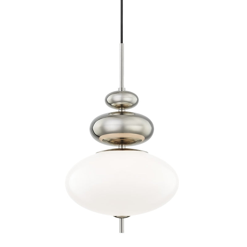 Mitzi H347701-PN One Light Pendant, Polished Nickel