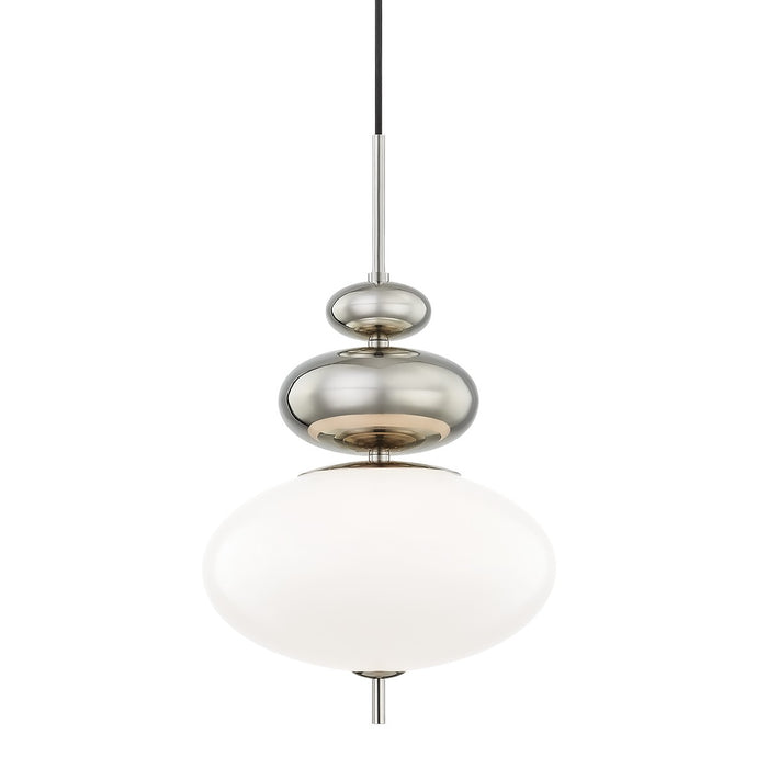 Mitzi H347701-PN One Light Pendant, Polished Nickel