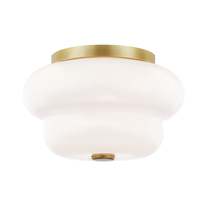 Mitzi H350502-AGB Two Light Flush Mount, Aged Brass