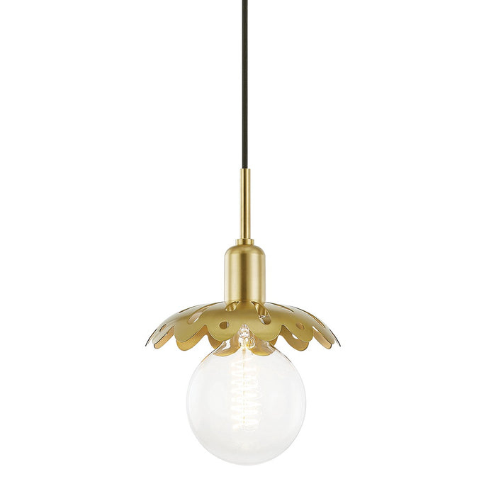 Mitzi H353701-AGB One Light Pendant, Aged Brass