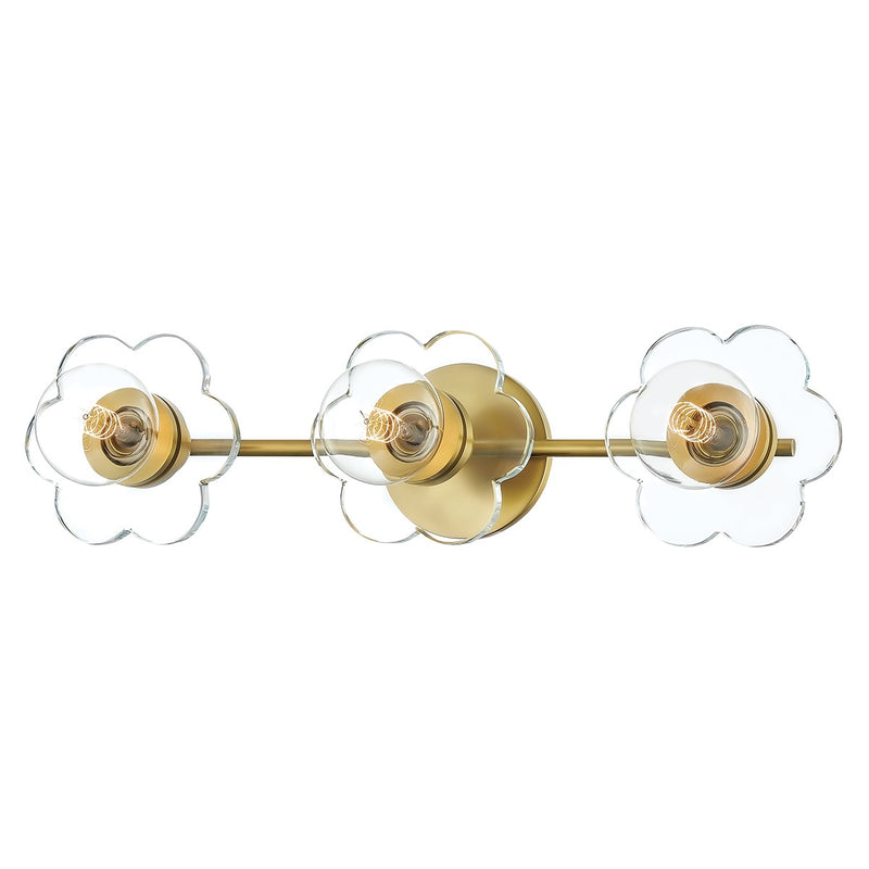 Mitzi H357303-AGB Three Light Bath and Vanity, Aged Brass
