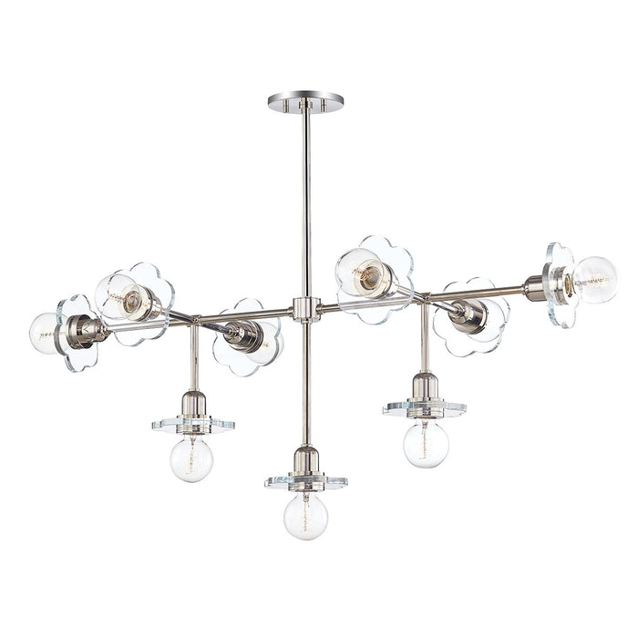 Mitzi H357809-PN Nine Light Chandelier, Polished Nickel