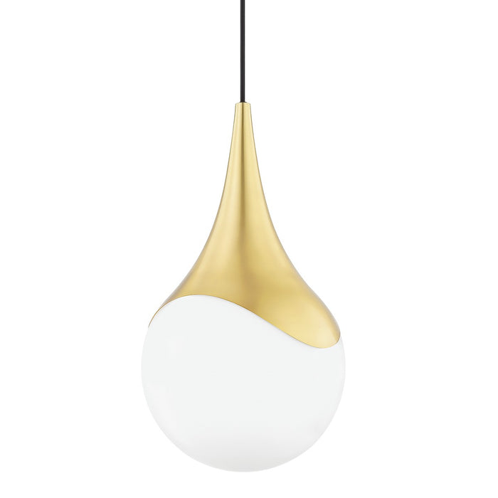 Mitzi H375701L-AGB One Light Pendant, Aged Brass