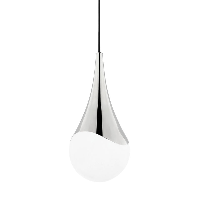 Mitzi H375701S-PN One Light Pendant, Polished Nickel