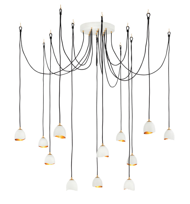 Hinkley 35908SHW LED Foyer Chandelier, Shell White
