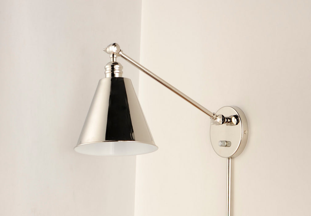 Maxim 12222PN One Light Wall Sconce, Polished Nickel