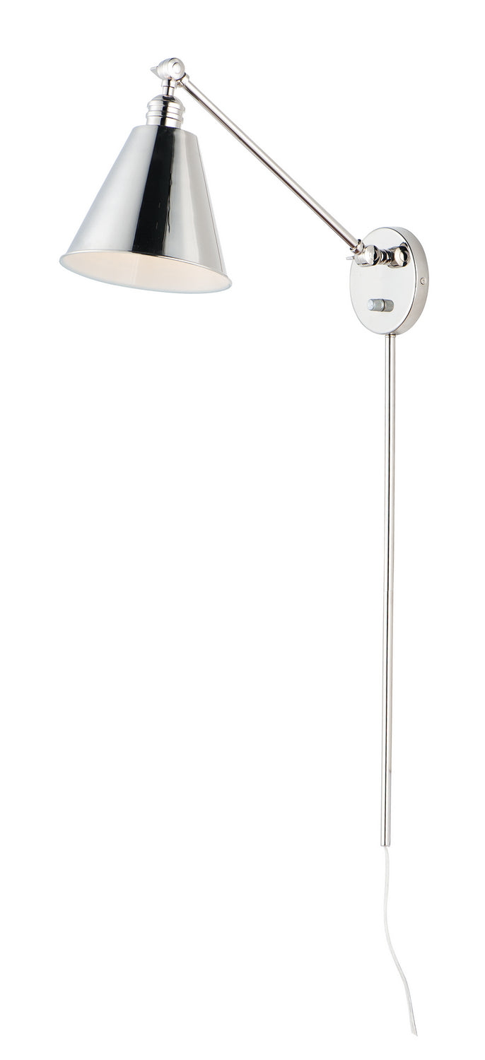 Maxim 12222PN One Light Wall Sconce, Polished Nickel