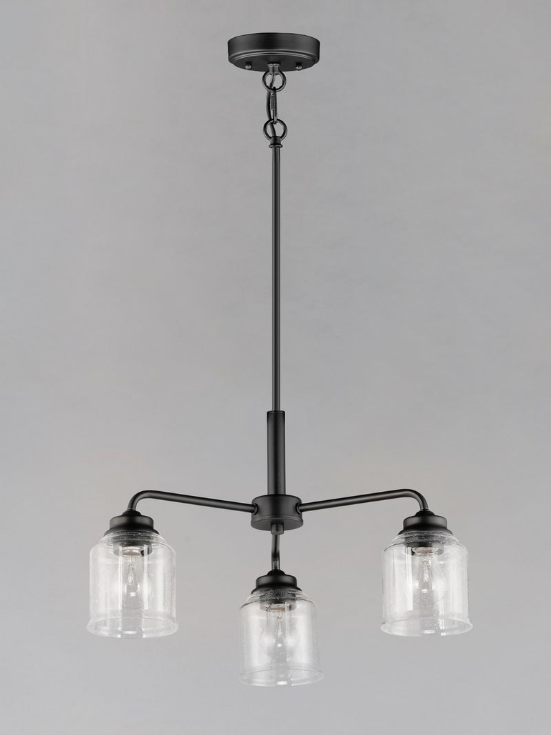 Maxim 12260CDBK Three Light Semi-Flush Mount/Chandelier, Black