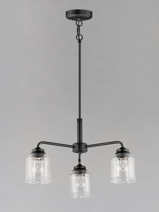 Maxim 12260CDBK Three Light Semi-Flush Mount/Chandelier, Black