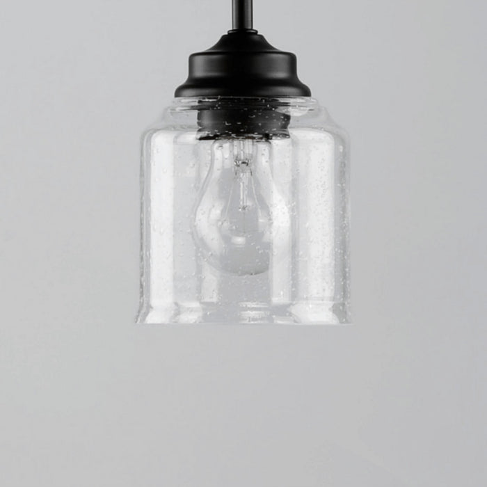 Maxim 12260CDBK Three Light Semi-Flush Mount/Chandelier, Black