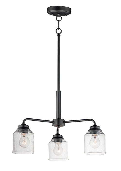 Maxim 12260CDBK Three Light Semi-Flush Mount/Chandelier, Black