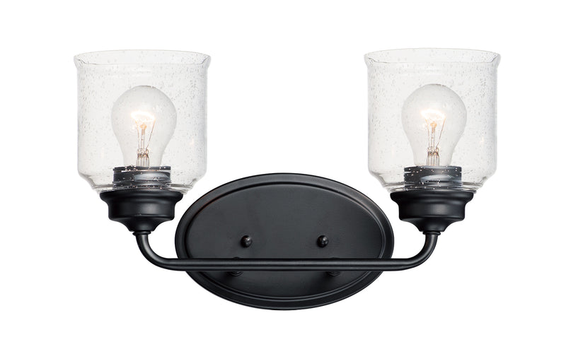 Maxim 12262CDBK Two Light Bath Vanity, Black