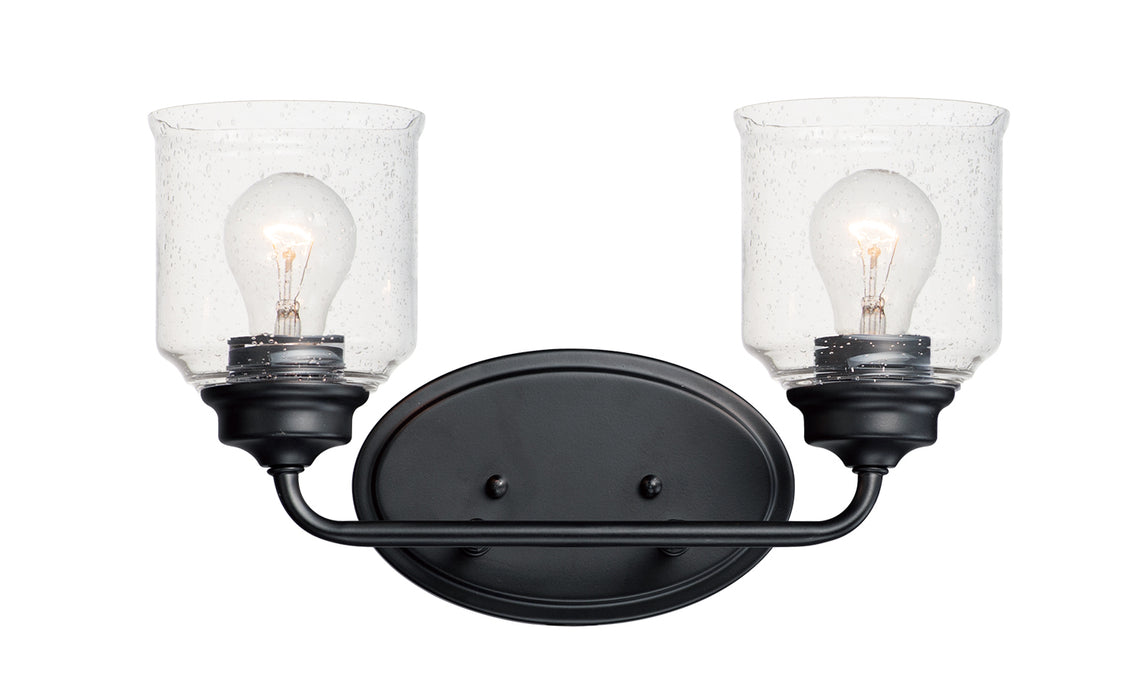 Maxim 12262CDBK Two Light Bath Vanity, Black