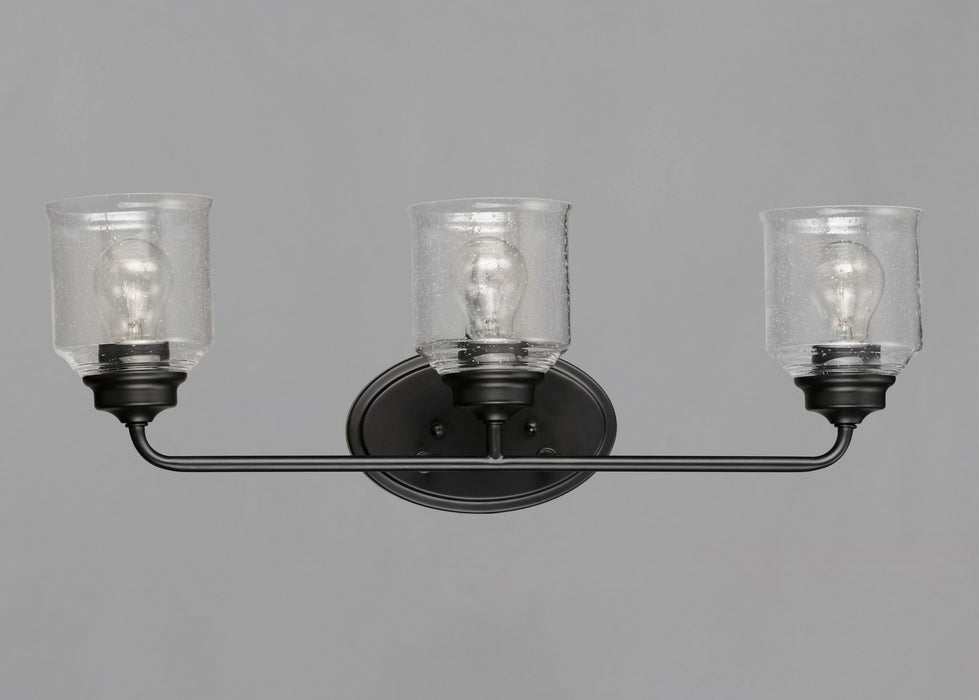 Maxim 12263CDBK Three Light Bath Vanity, Black