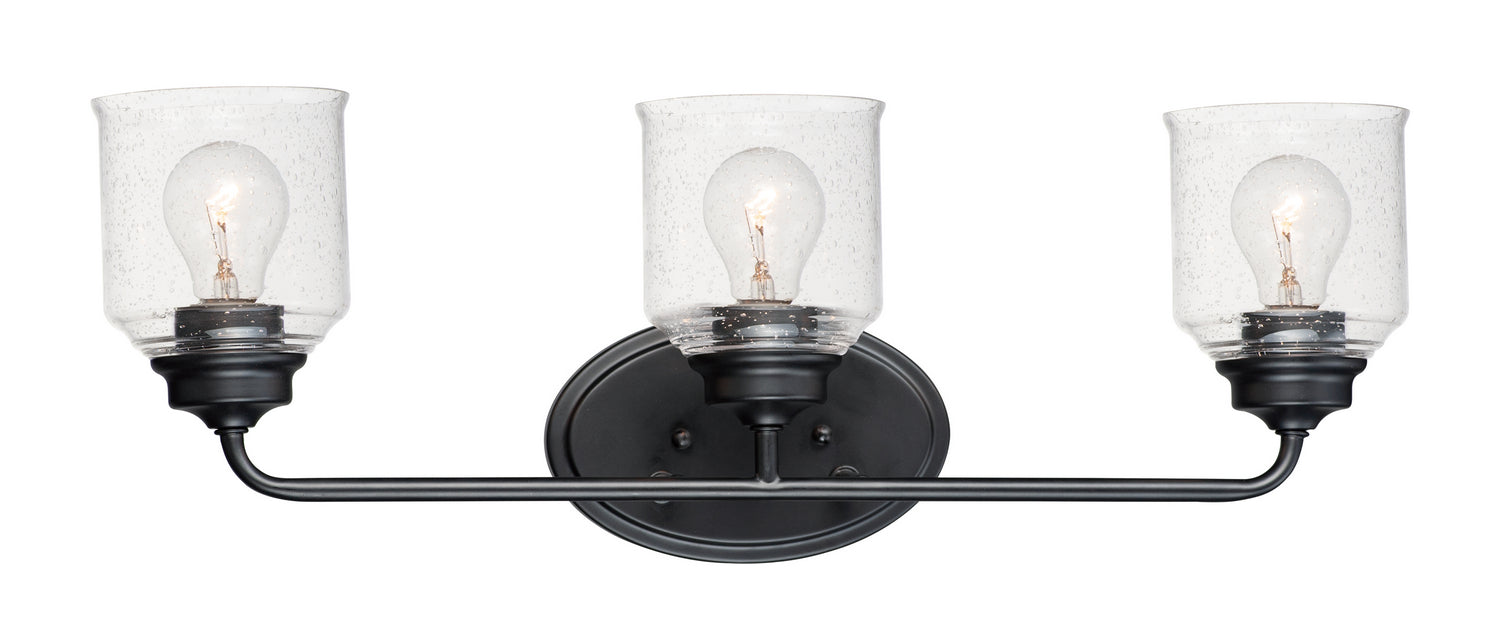Maxim 12263CDBK Three Light Bath Vanity, Black