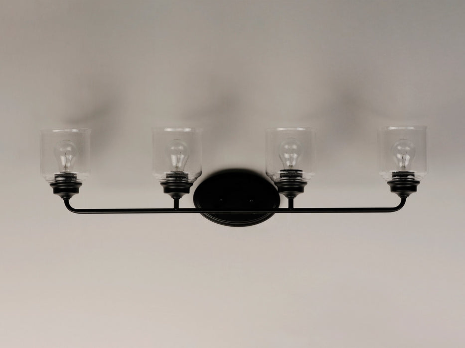 Maxim 12264CDBK Four Light Bath Vanity, Black