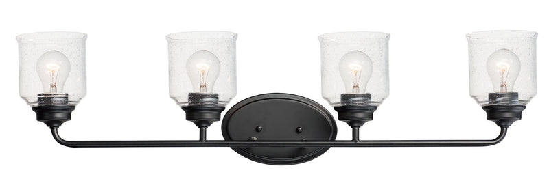 Maxim 12264CDBK Four Light Bath Vanity, Black