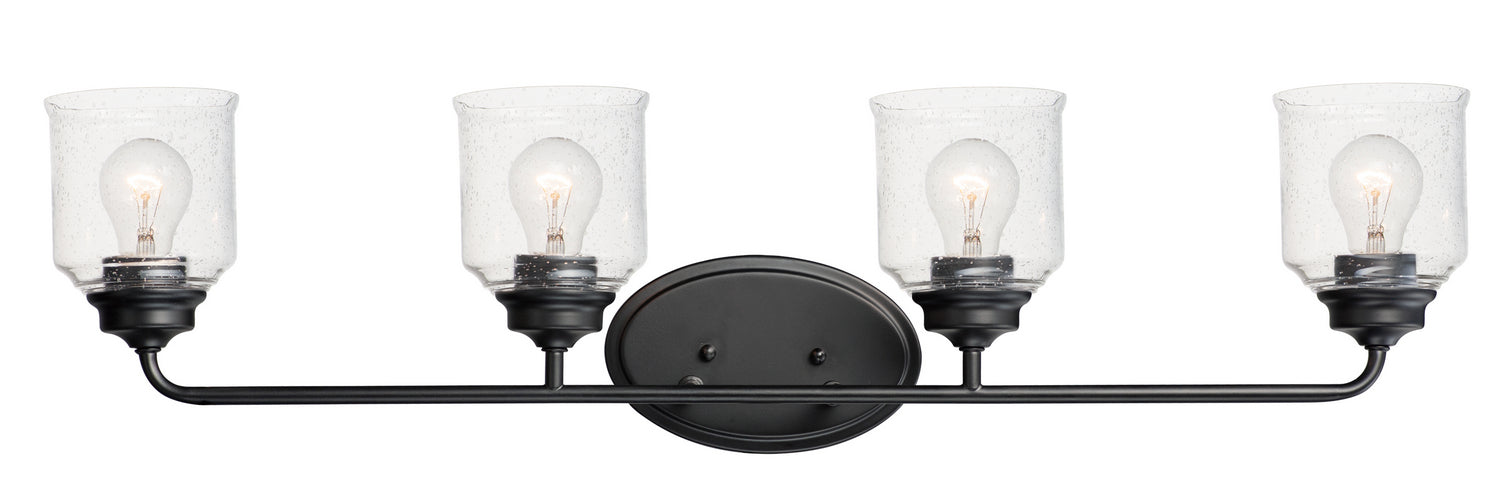 Maxim 12264CDBK Four Light Bath Vanity, Black