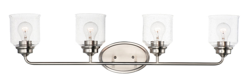 Maxim 12264CDSN Four Light Bath Vanity, Satin Nickel