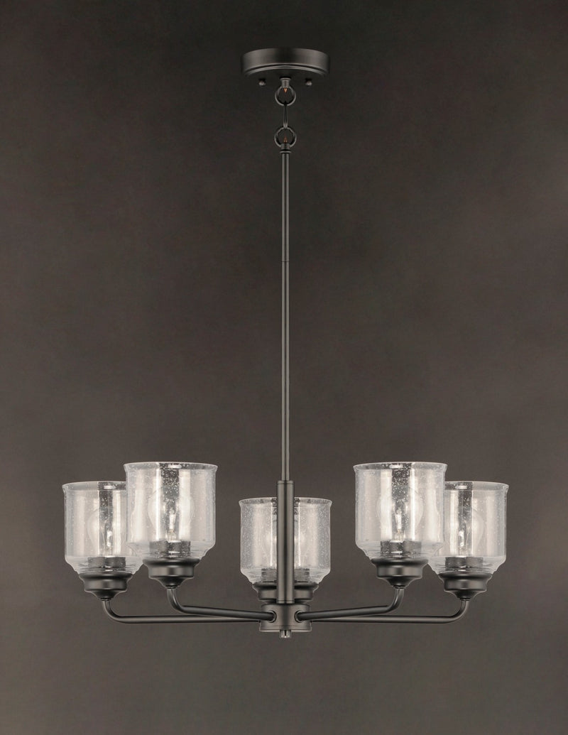 Maxim 12266CDBK Five Light Chandelier, Black
