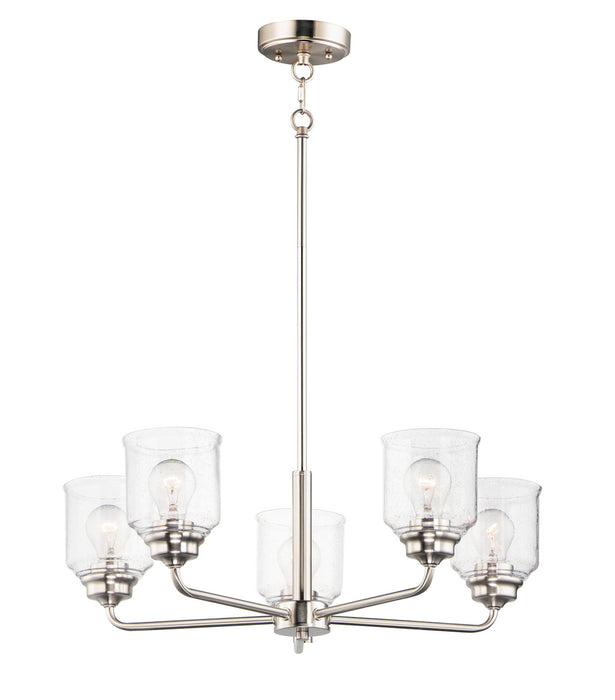 Maxim 12266CDSN Five Light Chandelier, Satin Nickel