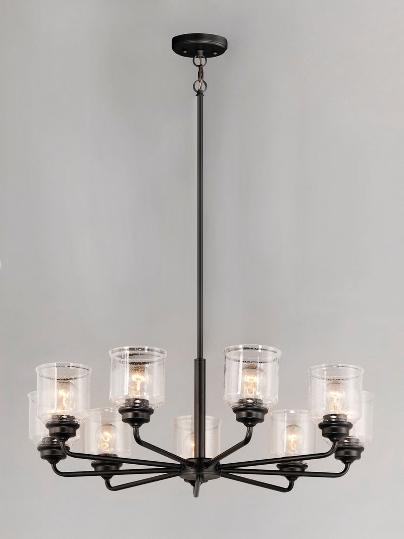 Maxim 12268CDBK Eight Light Chandelier, Black