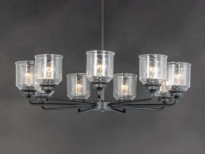 Maxim 12268CDBK Eight Light Chandelier, Black