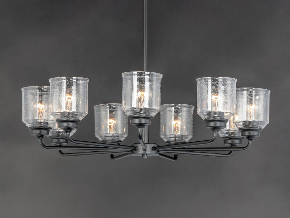 Maxim 12268CDBK Eight Light Chandelier, Black