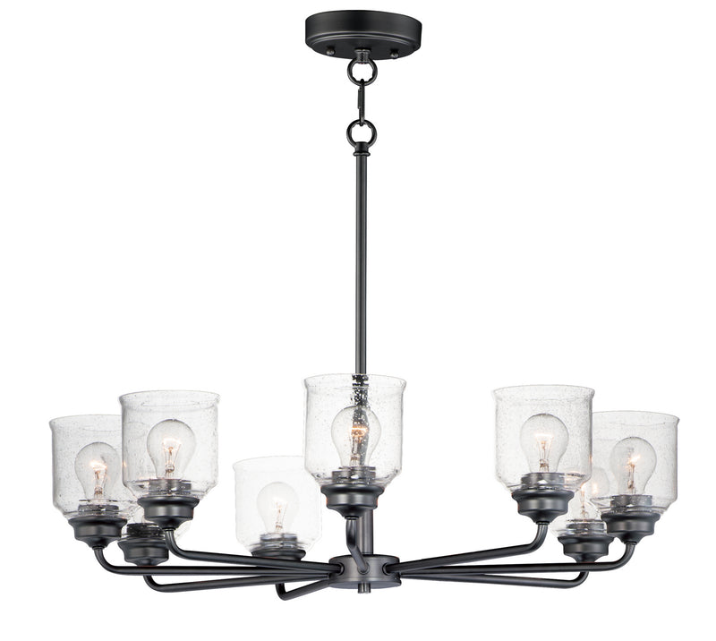 Maxim 12268CDBK Eight Light Chandelier, Black