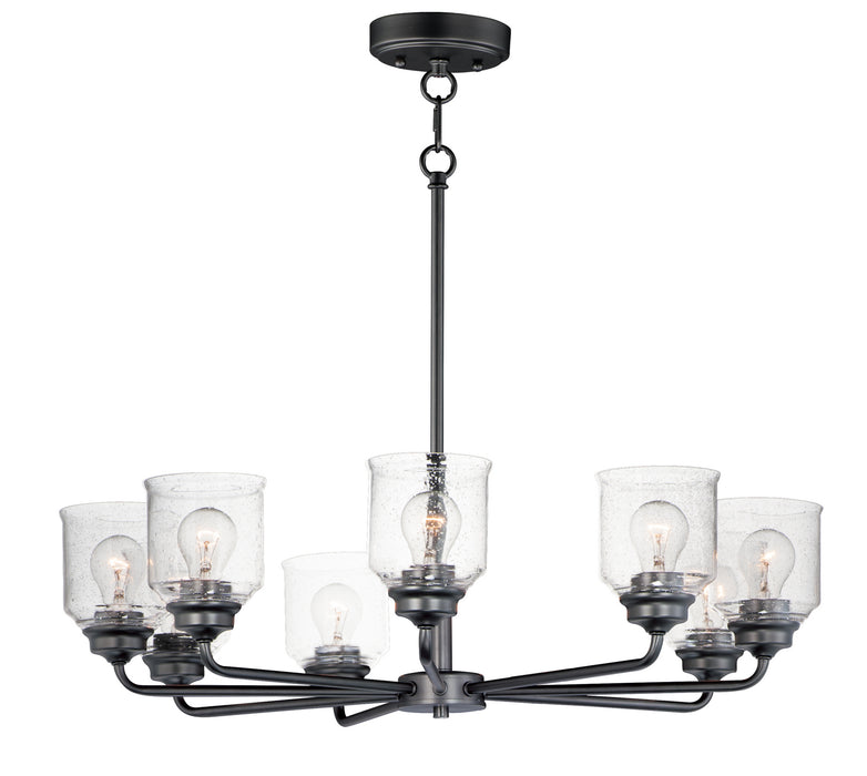 Maxim 12268CDBK Eight Light Chandelier, Black