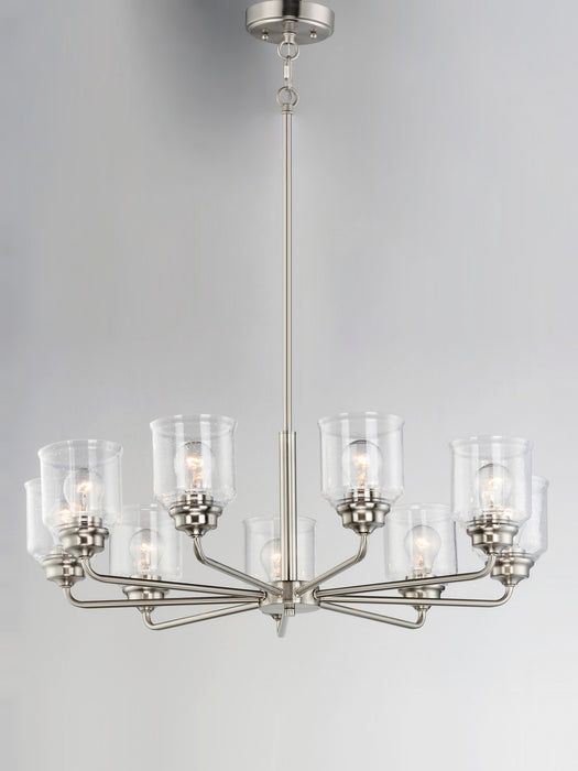 Maxim 12268CDSN Eight Light Chandelier, Satin Nickel