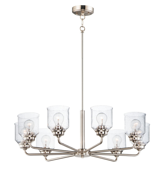 Maxim 12268CDSN Eight Light Chandelier, Satin Nickel
