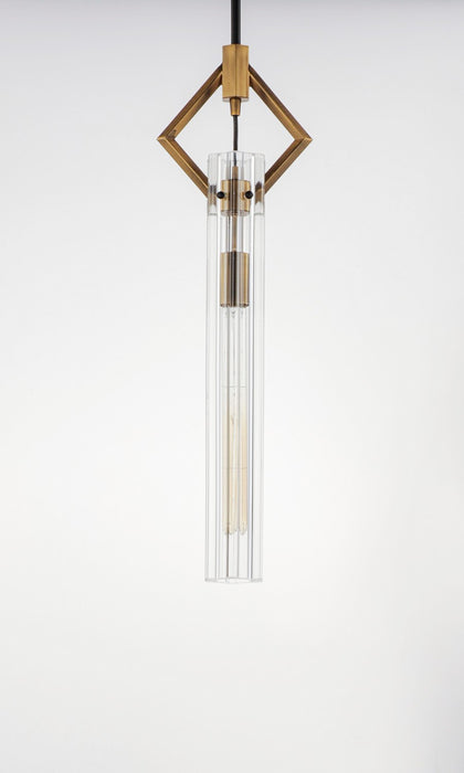 Maxim 16111CLBKAB One Light Pendant, Black / Antique Brass