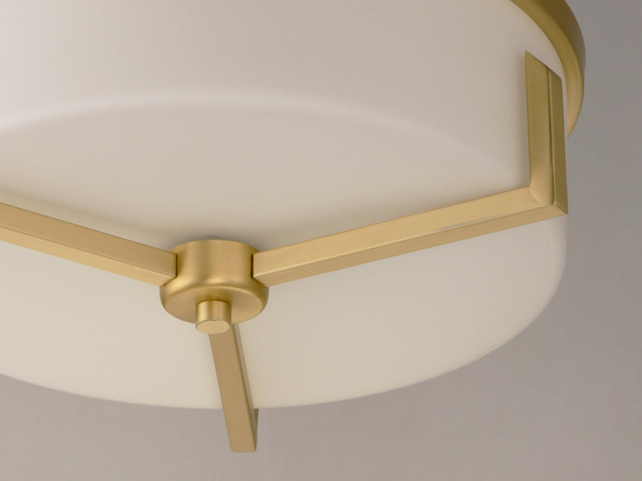 Maxim 21280SWSBR Three Light Flush Mount, Satin Brass
