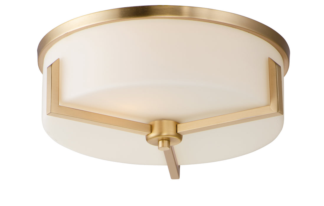 Maxim 21280SWSBR Three Light Flush Mount, Satin Brass