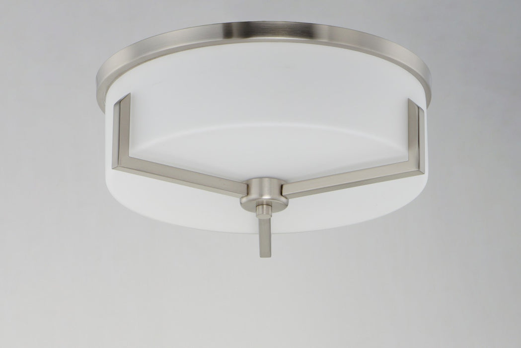 Maxim 21280SWSN Three Light Flush Mount, Satin Nickel