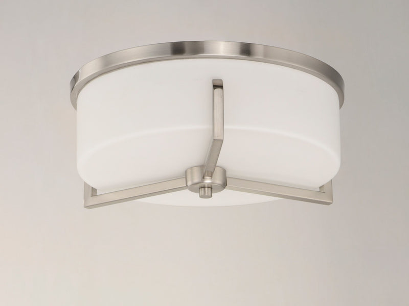 Maxim 21280SWSN Three Light Flush Mount, Satin Nickel
