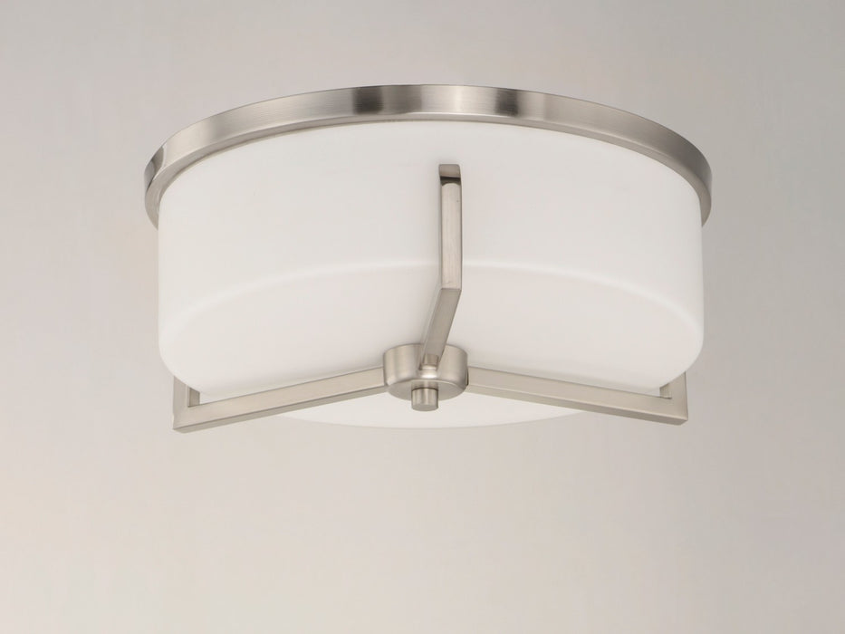 Maxim 21280SWSN Three Light Flush Mount, Satin Nickel