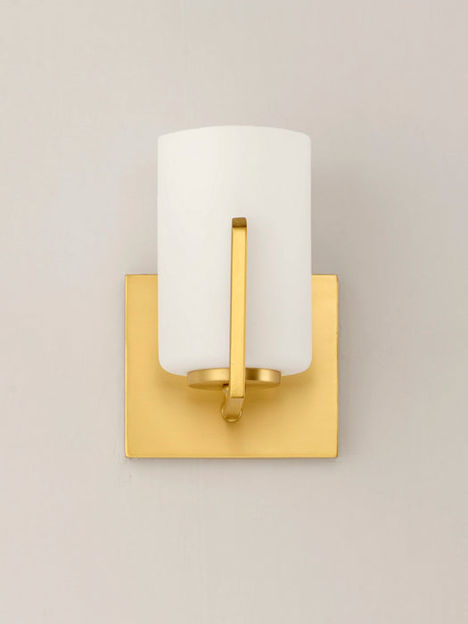 Maxim 21281SWSBR One Light Wall Sconce, Satin Brass