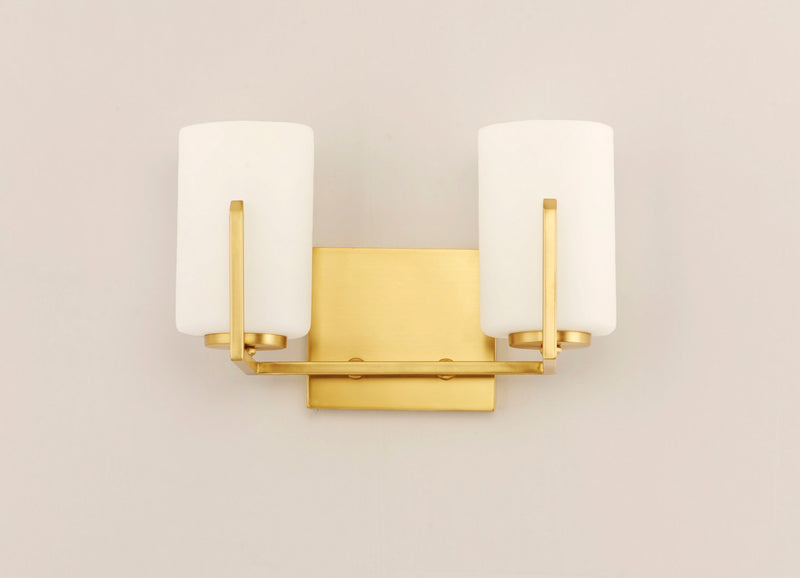 Maxim 21282SWSBR Two Light Bath Vanity, Satin Brass