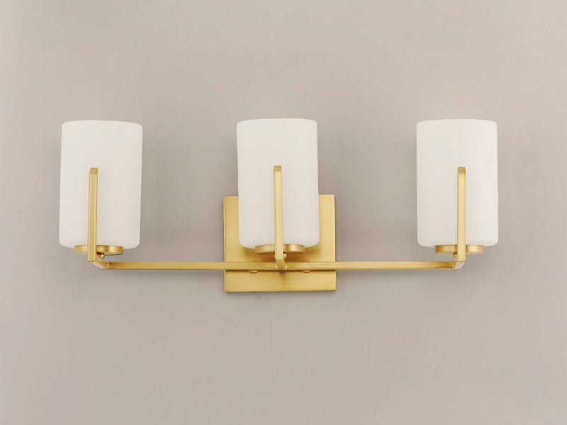 Maxim 21283SWSBR Three Light Bath Vanity, Satin Brass