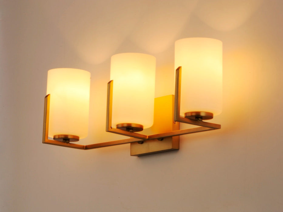 Maxim 21283SWSBR Three Light Bath Vanity, Satin Brass