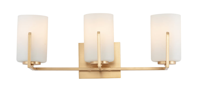 Maxim 21283SWSBR Three Light Bath Vanity, Satin Brass