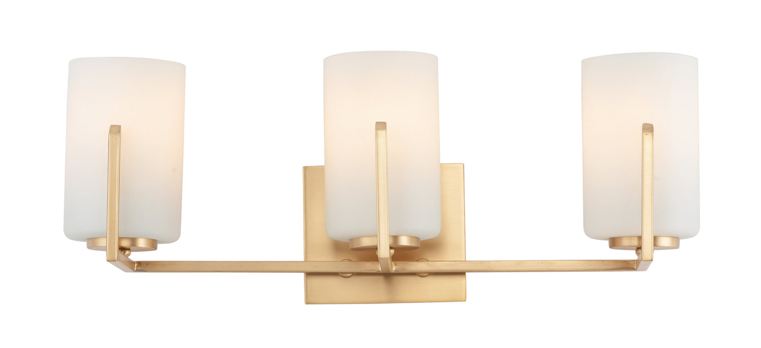 Maxim 21283SWSBR Three Light Bath Vanity, Satin Brass