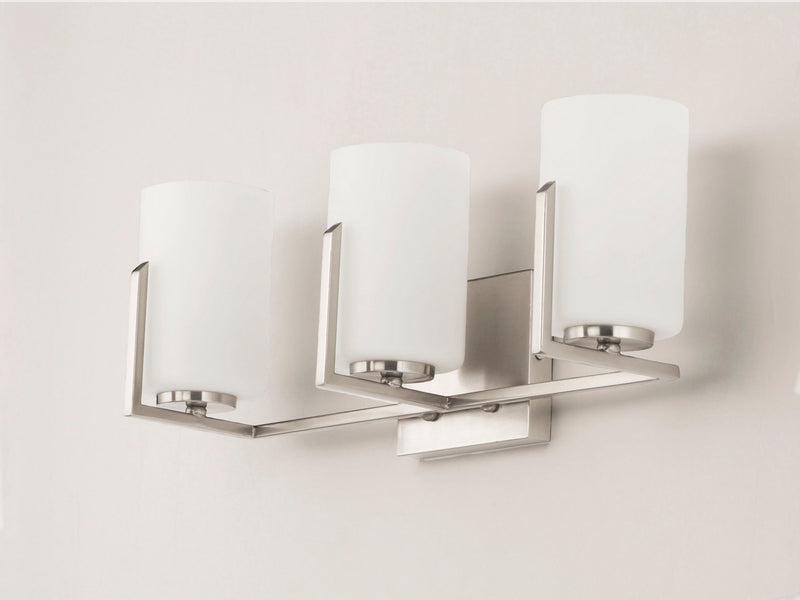 Maxim 21283SWSN Three Light Bath Vanity, Satin Nickel