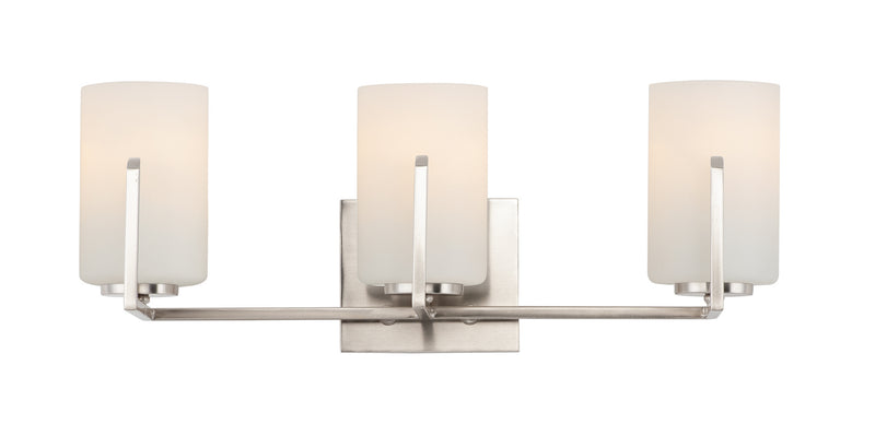 Maxim 21283SWSN Three Light Bath Vanity, Satin Nickel