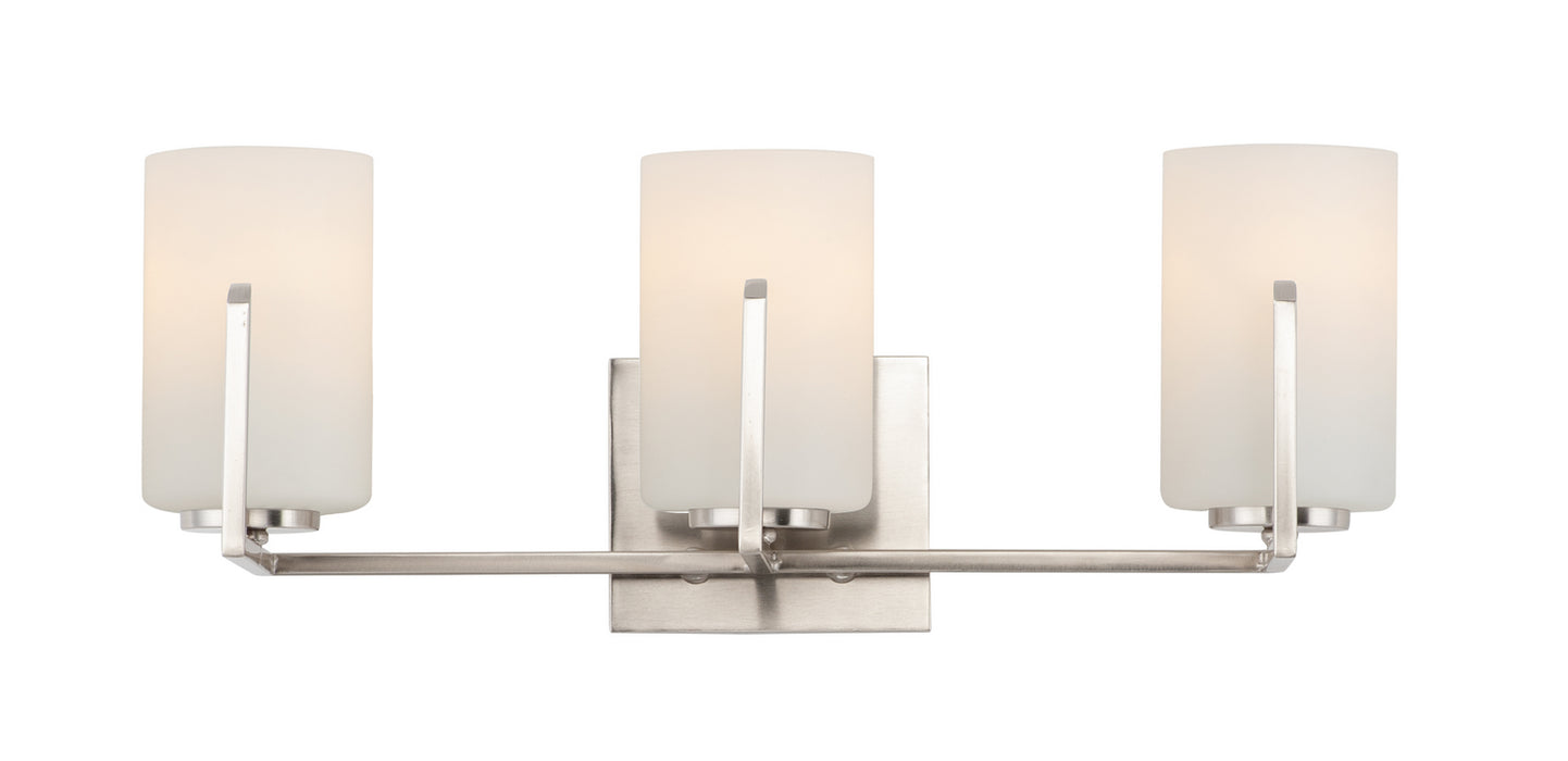 Maxim 21283SWSN Three Light Bath Vanity, Satin Nickel