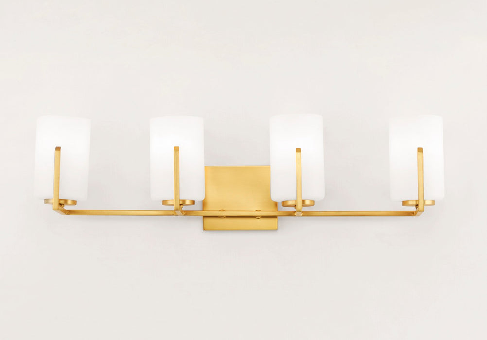 Maxim 21284SWSBR Four Light Bath Vanity, Satin Brass