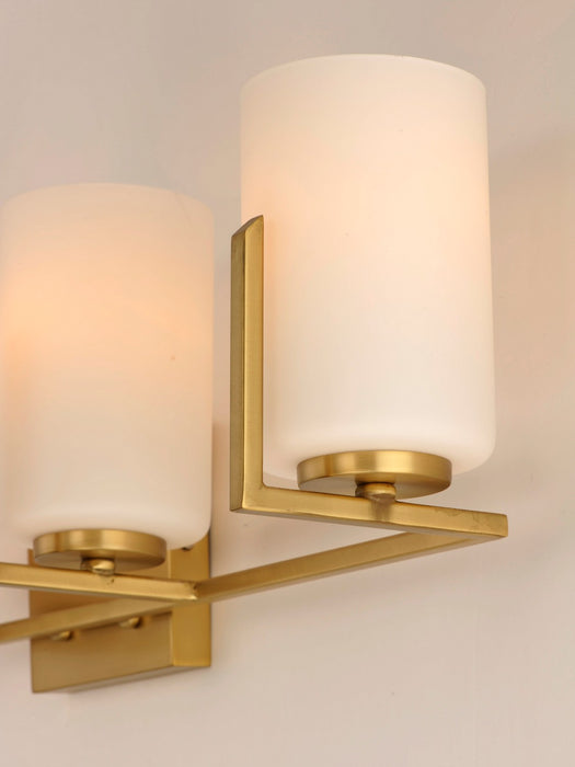 Maxim 21284SWSBR Four Light Bath Vanity, Satin Brass